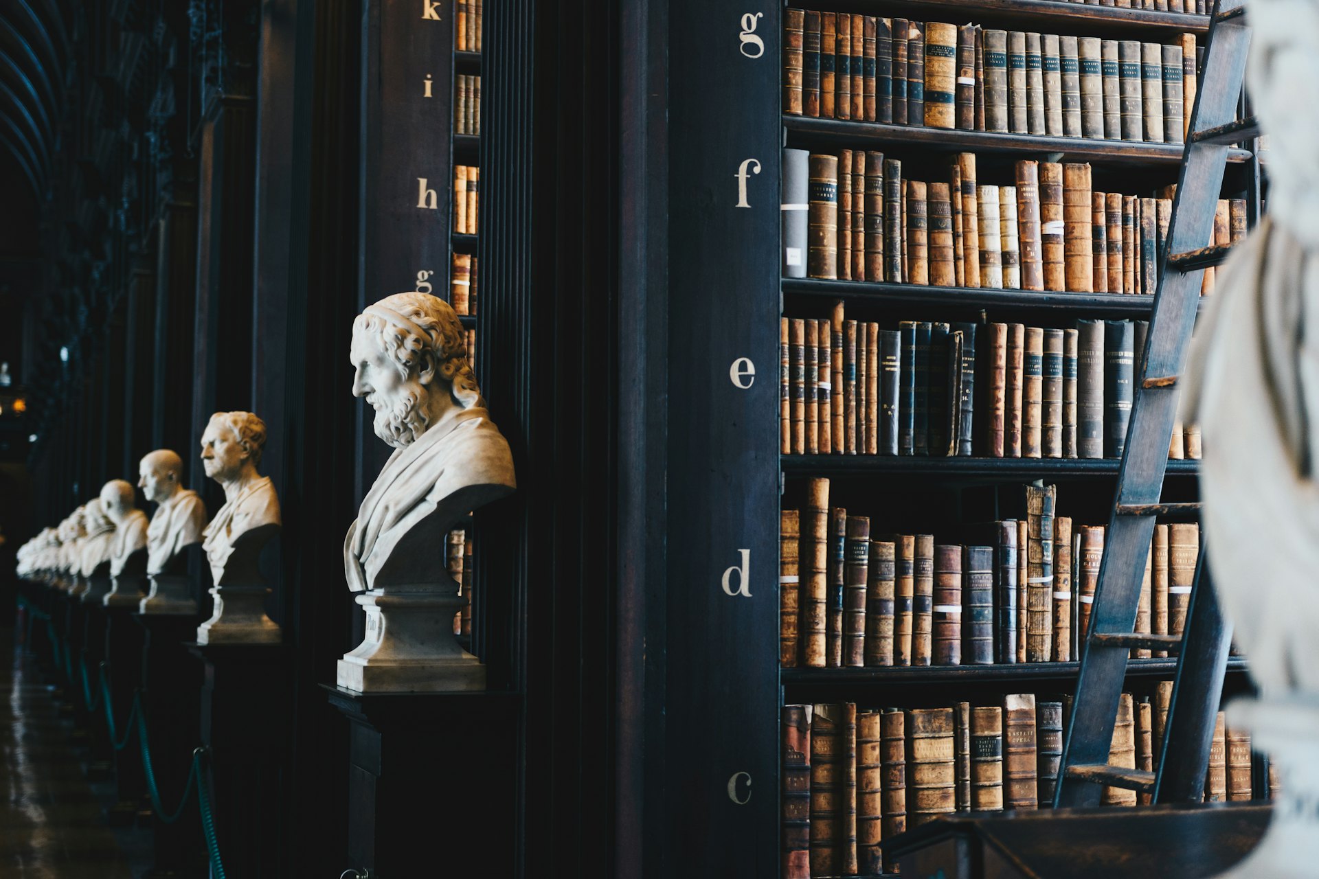 Biblioteca jurídica clássica com acervo de direito
